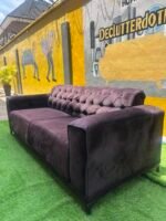Barely Used 2 Seater Tufted Sofa With Pillow And Center Rug - Image 5