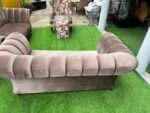 Neatly Used Seven Seater Sofa Set Plus One Masareti Newspaper Accent Chair And Ottoman( Needs Cleaning) - Image 7