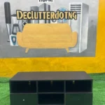 Neatly Used Black Tv Console With Drawer - Image 2