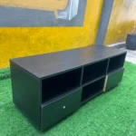 Neatly Used Black Tv Console With Drawer - Image 4