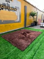3 Months Used Brown Shaggy Center Rug - Image 3