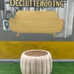 Barely Used Top Quality Upholstery Center Piece With Glass Top