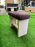 Barely Used Bucket Accent Chair With Side Stool - Image 3