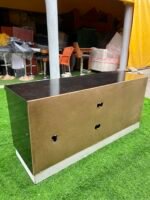 Barely Used Top Quality White And Black Tv Console With Chest Drawer - Image 3