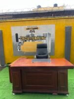 Neatly Used Large Executive Office Table With Executive Office Chair (chair slightly peel and table needs adjustment) - Image 5