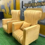 Barely Used Single Yellow Accent Chair (each) - Image 2