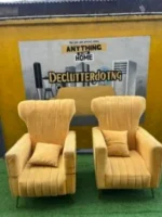 Barely Used Single Yellow Accent Chair (each) - Image 3