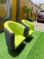 Barely Used Mini Lemon & Grey Armless Chair( both) - Image 7