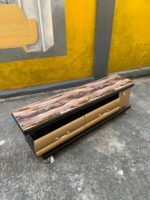 Barely Used Top Quality Glass Top Extendable Tv Console - Image 10