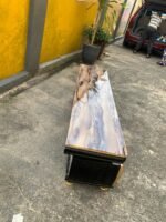 Barely Used Top Quality Glass Top Extendable Tv Console - Image 7