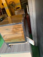 Neatly Used High Glossy Brown 2in1 Floating Tv Console - Image 4