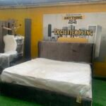 Brand New 6by6 Dark Grey Bedframe With Brand New Orthopedic Mattress