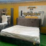 Brand New 6by6 Dark Grey Bedframe With Brand New Orthopedic Mattress
