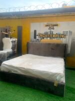 Brand New 6by6 Dark Grey Bedframe With Brand New Orthopedic Mattress