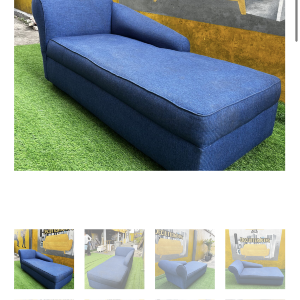 Barely Used Top Quality Blue Armless Lounge Chair