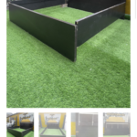 Neatly Used 6by6 DarkBrown & White Wooden Bedframe Without Pallet