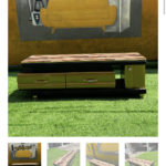 Barely Used Top Quality Glass Top Extendable Tv Console