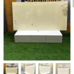Barely Used White HDF Glossy Tv Console