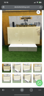 Barely Used White HDF Glossy Tv Console