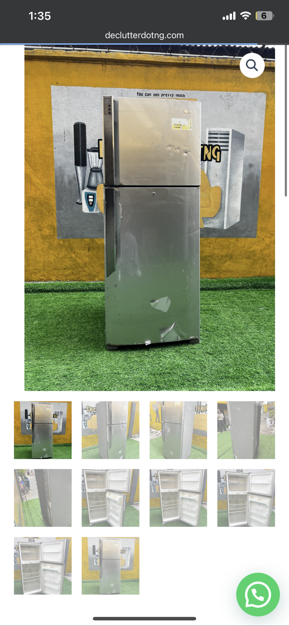 IMG_2681 Used LG 145L Double Door Refrigerator(slightly rusted and peeled) - Image 1