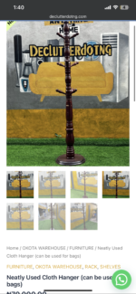 Neatly Used Cloth Hanger (can be used for bags)