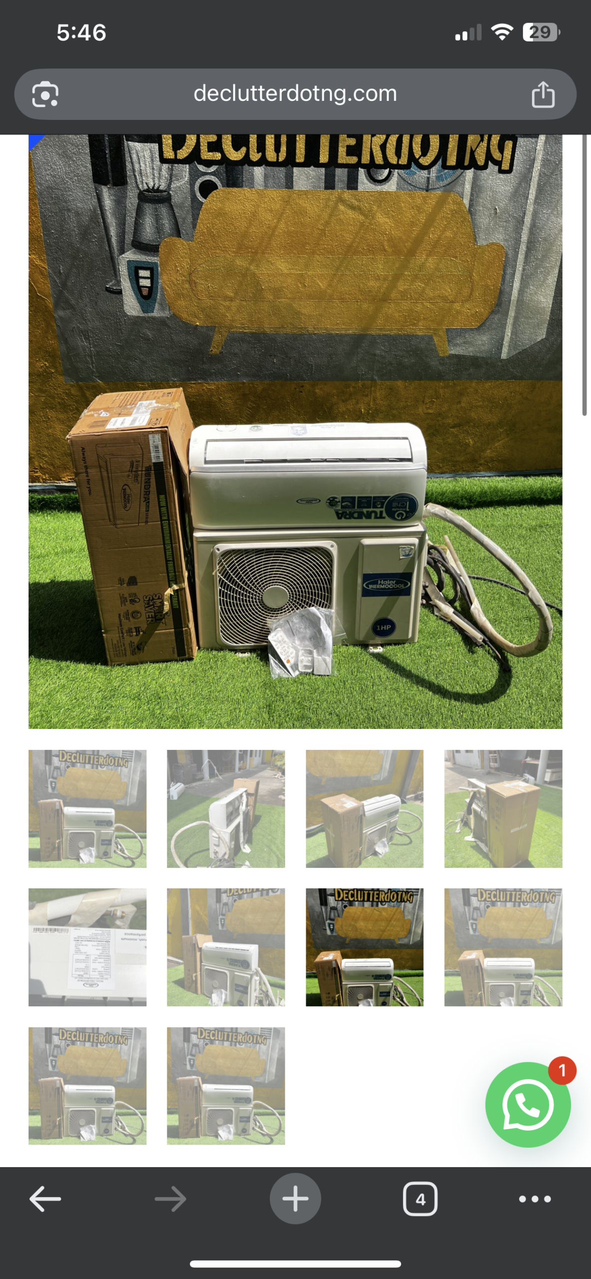 IMG_3125 Relatively New 1HP Haier Thermocool Low Voltage Startup Tundra Air Conditioner -HSU-09TESN - Image 1