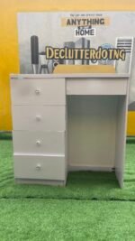 Neatly Used White Multipurpose Cabinet With Glass Top - Image 11