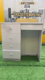 Neatly Used White Multipurpose Cabinet With Glass Top - Image 5