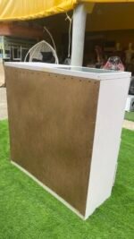 Neatly Used White Multipurpose Cabinet With Glass Top - Image 6