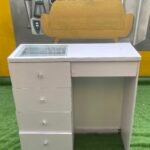 Neatly Used White Multipurpose Cabinet With Glass Top