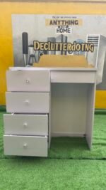 Neatly Used White Multipurpose Cabinet With Glass Top - Image 10