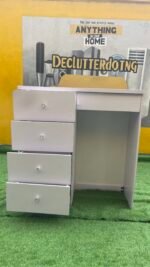 Neatly Used White Multipurpose Cabinet With Glass Top - Image 7