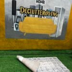 Barely Used 80x150cm Grey Center Rug (100% Polyster)