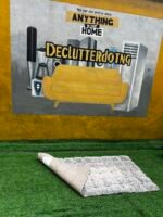 Barely Used 80x150cm Grey Center Rug (100% Polyster)