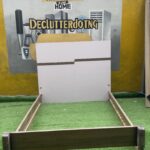 Barely Used White And Brown 4.5by6 Bedframe Without Pallet