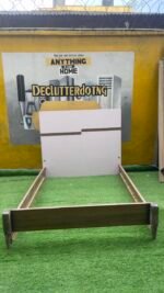 Barely Used White And Brown 4.5by6 Bedframe Without Pallet