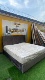 Brand New 6by6 Dark Grey Bedframe With Brand New Orthopedic Mattress - Image 2