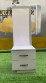 Barely Used White Bedside Stool With Drawer - Image 2