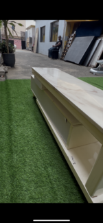 Neatly Used Off White Extendable Tv Console - Image 4