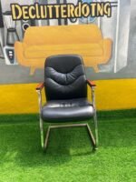 Neatly Used Top Quality Executive Office Chair With Wood Tapping - Image 2