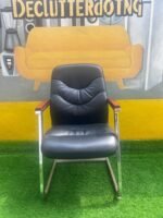 Neatly Used Top Quality Executive Office Chair With Wood Tapping - Image 7