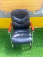 Neatly Used Top Quality Executive Office Chair With Wood Tapping - Image 6