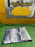 Neatly Used Navy Blue 120by170 D Millet Collection Turkish Center Rug