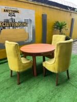 Neatly Used 3 Seater Yellow Dinning Set - Image 4