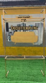 Barely Used 2 Step Stainless Steel Boutique Rack