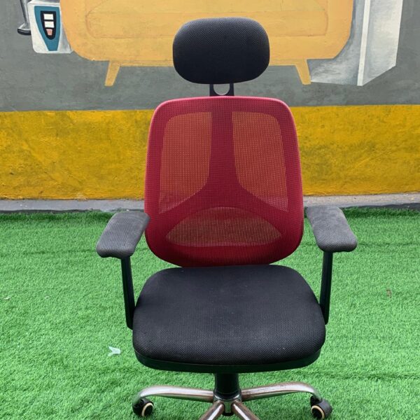 Barely Used Red & Black Swivel Office Chair