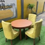 Neatly Used 3 Seater Yellow Dinning Set