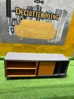 Barely Used Top Quality Brown And Grey Tv Console - Image 3
