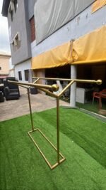Barely Used Golden boutique Double Pole Hanger - Image 5