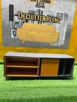Barely Used Top Quality Brown And Grey Tv Console
